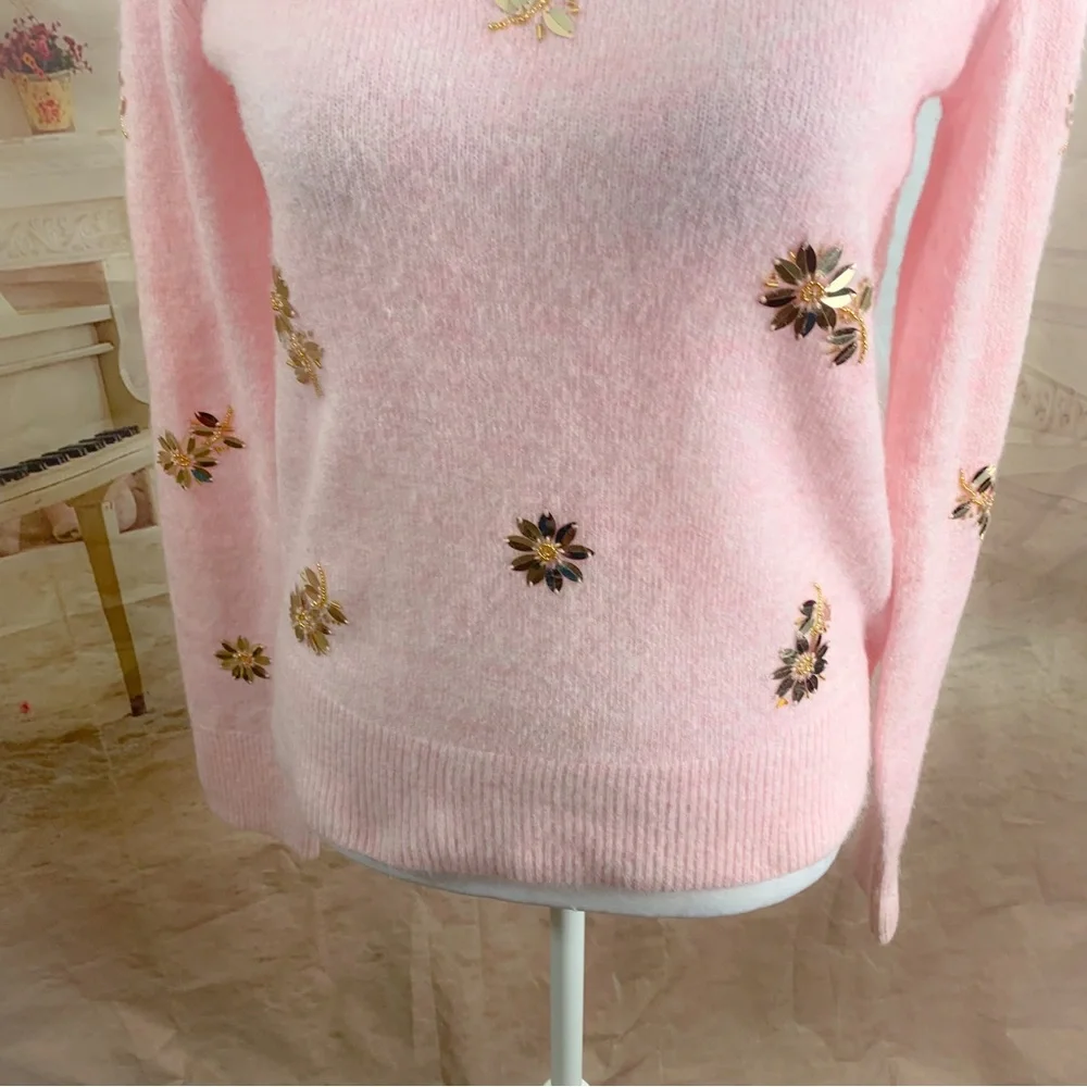 Lilly Pulitzer Kalaya Sequin Floral Sweater - Picture 6 of 11